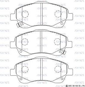 Advics SN933P - Гальмівні колодки, дискові гальма autocars.com.ua