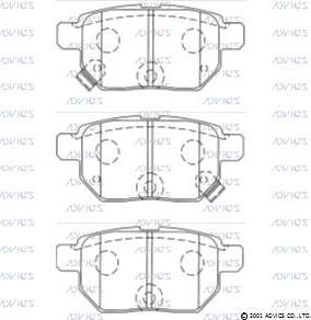 Advics SN938P - Гальмівні колодки, дискові гальма autocars.com.ua