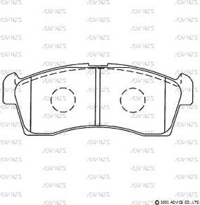 Advics SN946 - Тормозные колодки, дисковые, комплект avtokuzovplus.com.ua