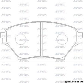 Advics SN951 - Тормозные колодки, дисковые, комплект avtokuzovplus.com.ua