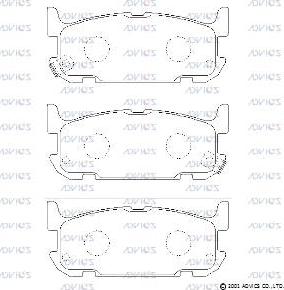 Advics SN952P - Тормозные колодки, дисковые, комплект avtokuzovplus.com.ua