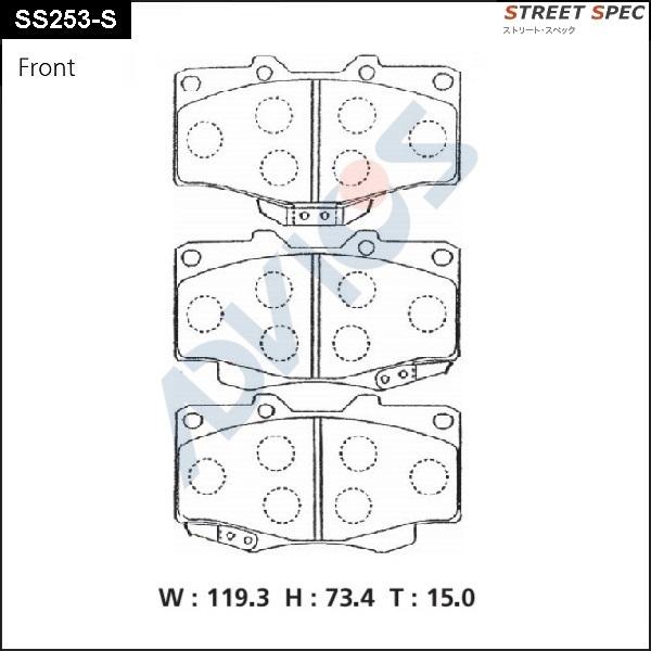 Advics SS253-S - Тормозные колодки, дисковые, комплект avtokuzovplus.com.ua