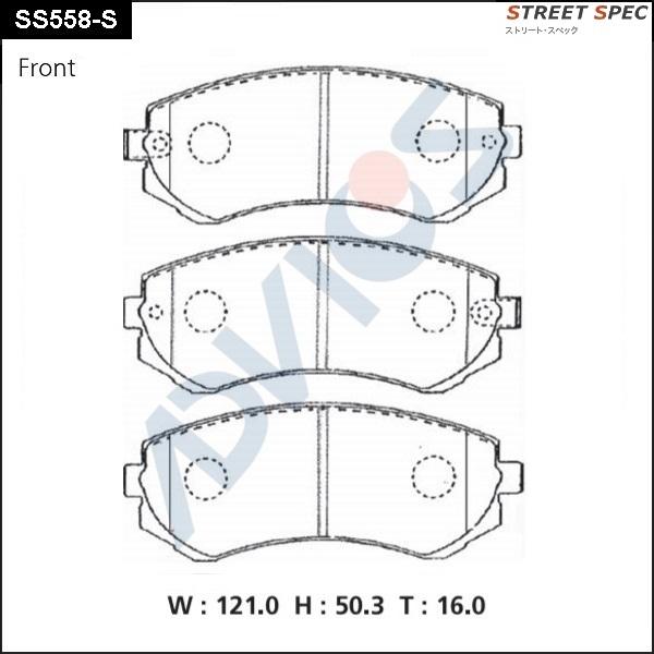 Advics SS558-S - Тормозные колодки, дисковые, комплект avtokuzovplus.com.ua