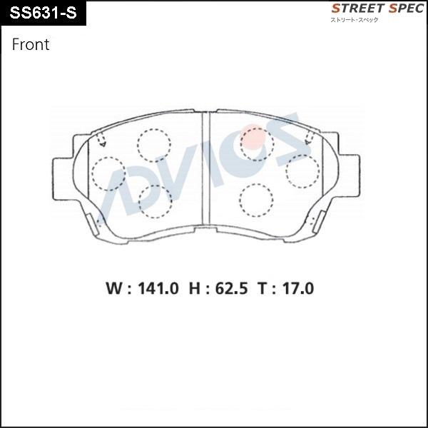 Advics SS631-S - Тормозные колодки, дисковые, комплект avtokuzovplus.com.ua