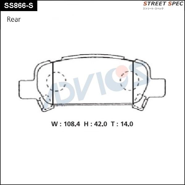 Advics SS866-S - Гальмівні колодки, дискові гальма autocars.com.ua