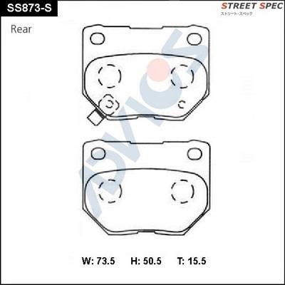 Advics SS873-S - Тормозные колодки, дисковые, комплект avtokuzovplus.com.ua