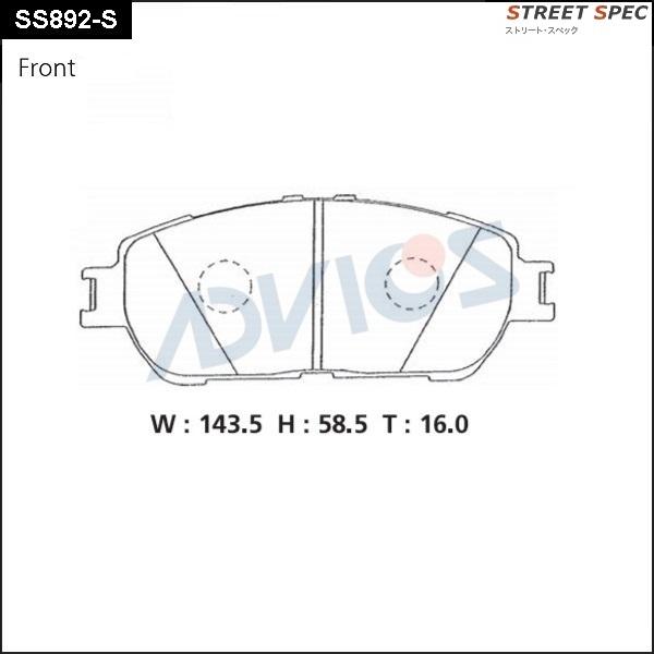 Advics SS892-S - Гальмівні колодки, дискові гальма autocars.com.ua