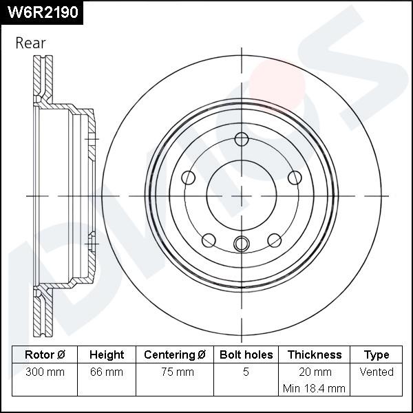 Advics W6R2190 - Тормозной диск avtokuzovplus.com.ua