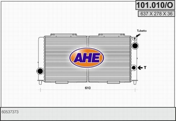 AHE 101.010/O - Радіатор, охолодження двигуна autocars.com.ua