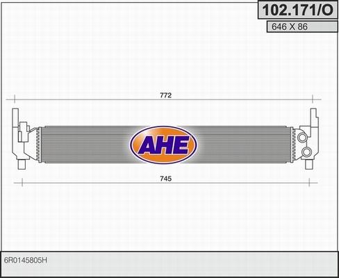 AHE 102.171/O - Радіатор, охолодження двигуна autocars.com.ua