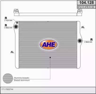 AHE 104.128 - Радіатор, охолодження двигуна autocars.com.ua