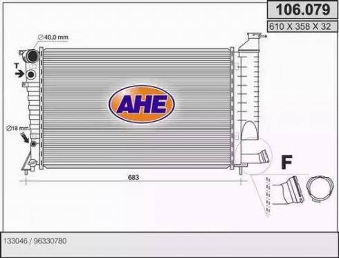 AHE 106.079 - Радиатор, охлаждение двигателя autodnr.net