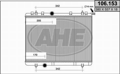 AHE 106.153 - Радиатор, охлаждение двигателя autodnr.net