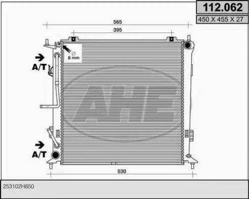 AHE 112.062 - Радіатор, охолодження двигуна autocars.com.ua