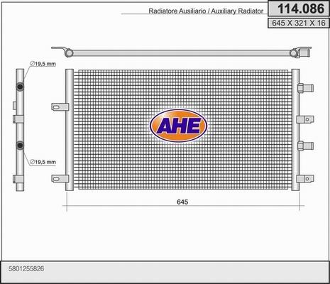 AHE 114.086 - Радіатор, охолодження двигуна autocars.com.ua