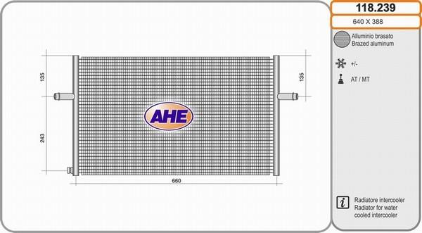 AHE 118.239 - Радіатор, охолодження двигуна autocars.com.ua