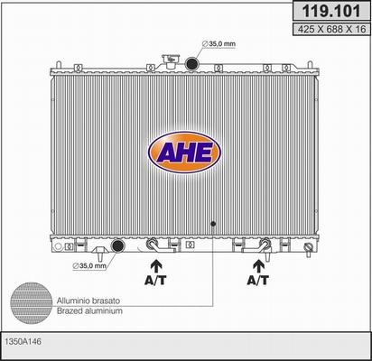 AHE 119.101 - Радиатор, охлаждение двигателя autodnr.net