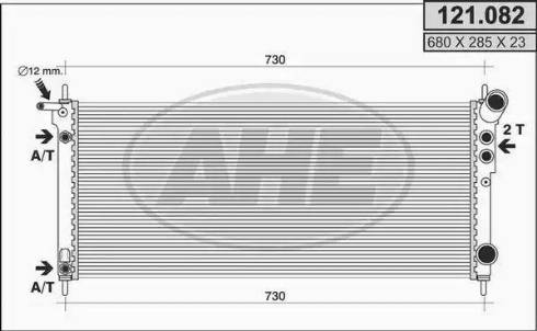 AHE 121.082 - Радиатор, охлаждение двигателя autodnr.net