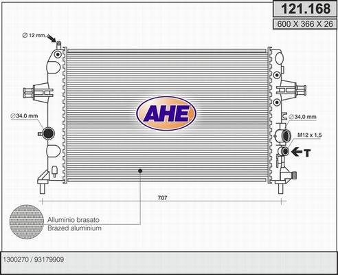 AHE 121.168 - Радиатор, охлаждение двигателя autodnr.net