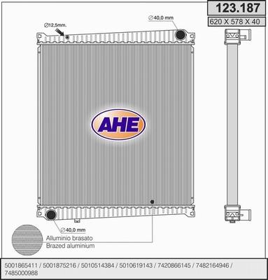 AHE 123.187 - Радиатор, охлаждение двигателя autodnr.net