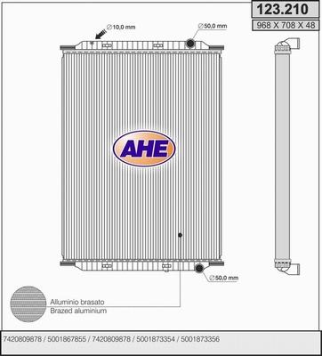 AHE 123.210 - Радиатор, охлаждение двигателя autodnr.net