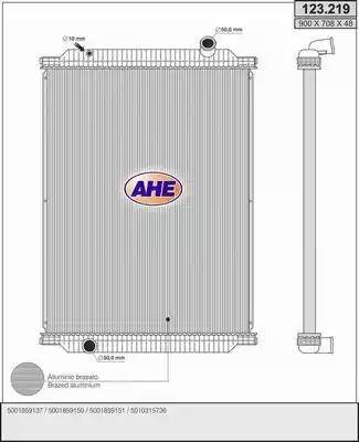 AHE 123.219 - Радиатор, охлаждение двигателя autodnr.net