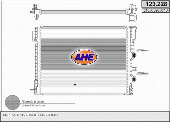 AHE 123.228 - Радиатор, охлаждение двигателя autodnr.net