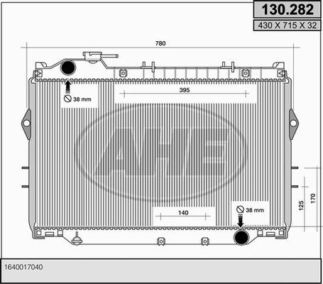 AHE 130.282 - Радиатор, охлаждение двигателя autodnr.net