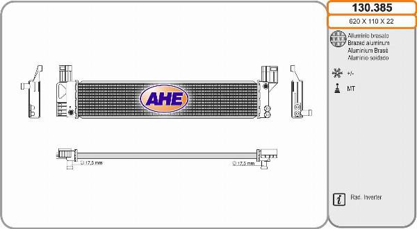 AHE 130.385 - Радіатор, охолодження двигуна autocars.com.ua