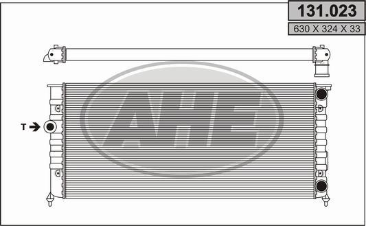 AHE 131.023 - Радіатор, охолодження двигуна autocars.com.ua