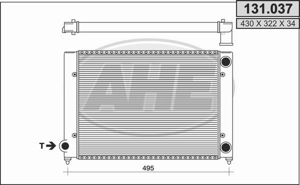 AHE 131.037 - Радиатор, охлаждение двигателя autodnr.net