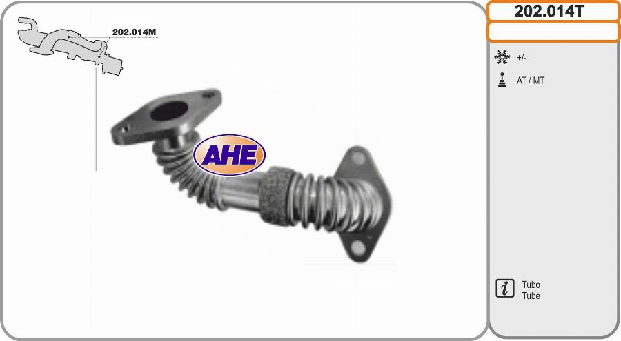 AHE 202.014T - Радіатор, рециркуляція ОГ autocars.com.ua