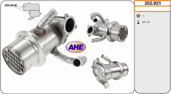 AHE 202.021 - Радіатор, рециркуляція ОГ autocars.com.ua
