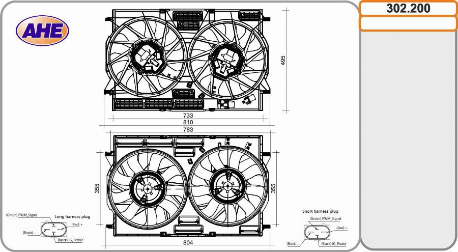 AHE 302.200 - Вентилятор, охлаждение двигателя autodnr.net