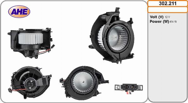 AHE 302.211 - Вентилятор салону autocars.com.ua