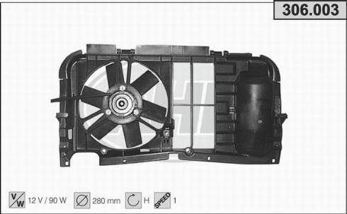 AHE 306.003 - Вентилятор, охолодження двигуна autocars.com.ua