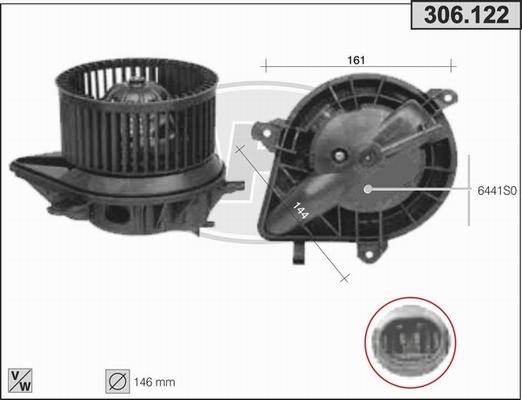 AHE 306.122 - Вентилятор салона autodnr.net