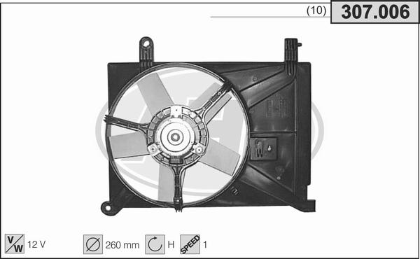 AHE 307.006 - Вентилятор, охлаждение двигателя autodnr.net