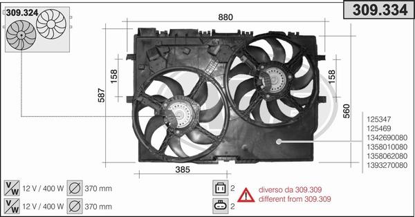 AHE 309.334 - Вентилятор, охлаждение двигателя autodnr.net