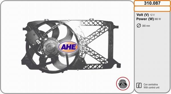 AHE 310.087 - Вентилятор, охолодження двигуна autocars.com.ua