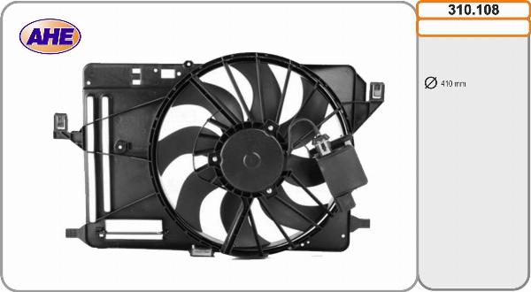 AHE 310.108 - Вентилятор, охолодження двигуна autocars.com.ua