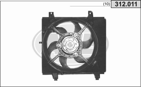 AHE 312.011 - Вентилятор, охолодження двигуна autocars.com.ua