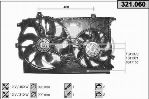 AHE 321.060 - Вентилятор, охлаждение двигателя autodnr.net