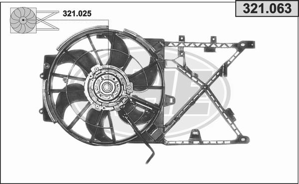 AHE 321.063 - Вентилятор, охолодження двигуна autocars.com.ua