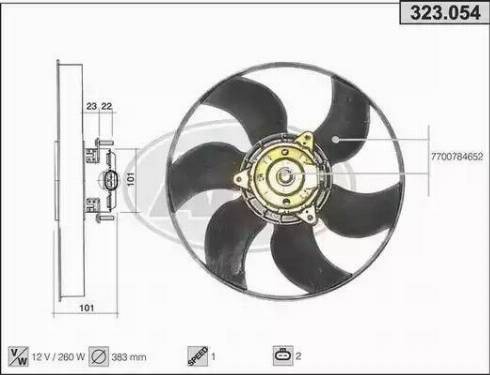 AHE 323.054 - Вентилятор, охлаждение двигателя autodnr.net