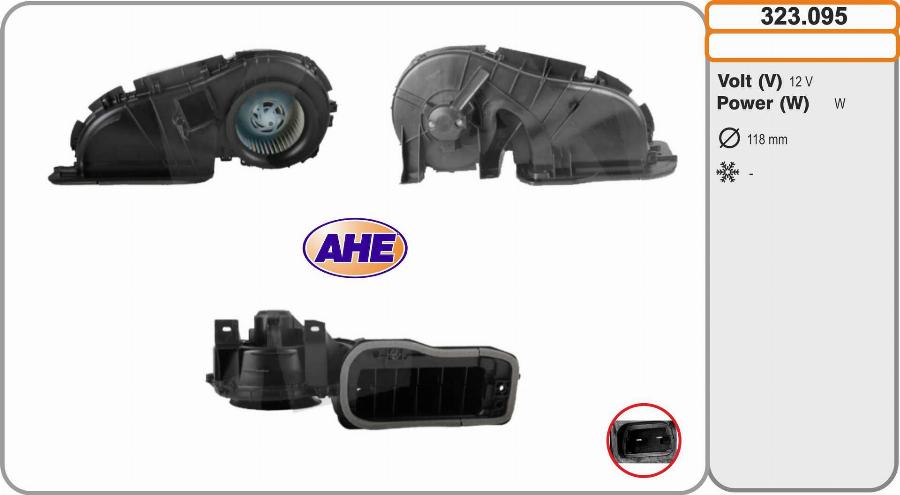 AHE 323.095 - Вентилятор салону autocars.com.ua