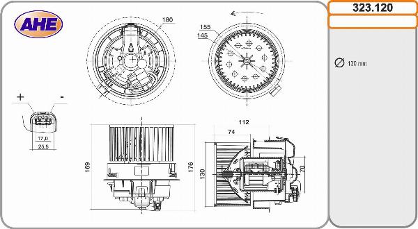 AHE 323.120 - Вентилятор салону autocars.com.ua
