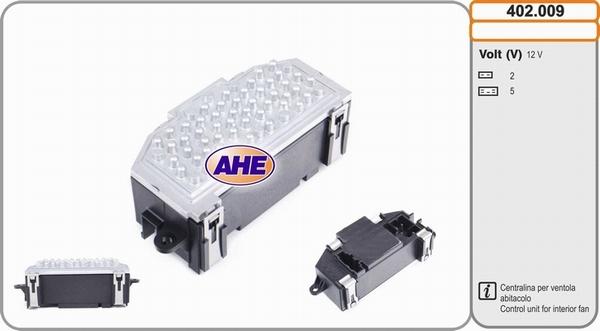AHE 402.009 - Блок управління, ел.  вентилятор (охолодження двигуна) autocars.com.ua