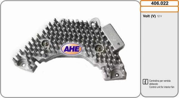 AHE 406.022 - Блок управління, ел.  вентилятор (охолодження двигуна) autocars.com.ua