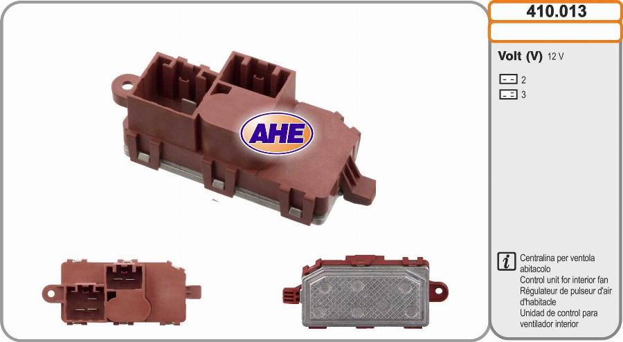 AHE 410.013 - Блок управління, ел.  вентилятор (охолодження двигуна) autocars.com.ua